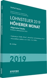 Tabelle, Lohnsteuer 2019 Höherer Monat - 