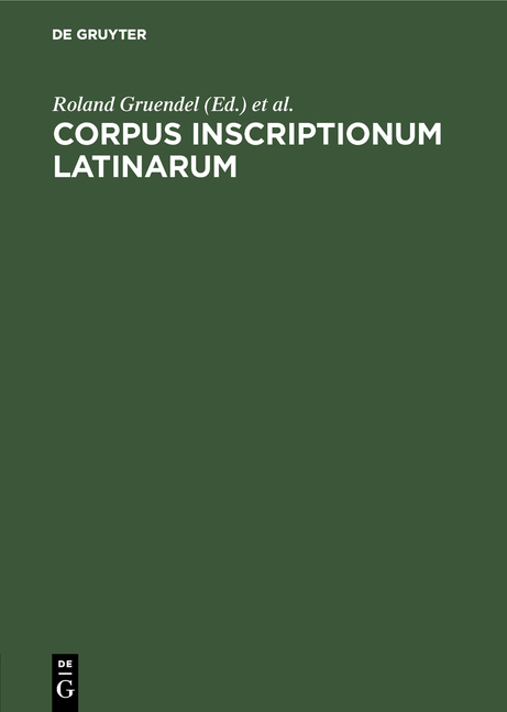 Corpus inscriptionum latinarum - 