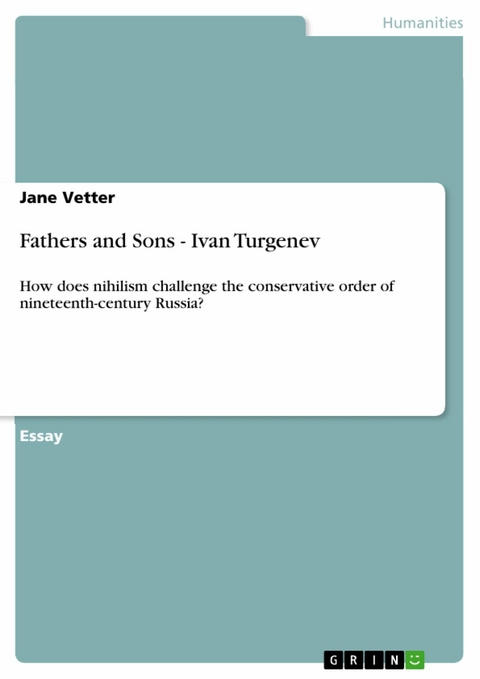 Fathers and Sons - Ivan Turgenev -  Jane Vetter