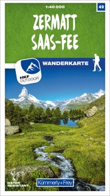 Kümmerly+Frey Wanderkarte 49 Zermatt, Saas-Fee 1:40.000