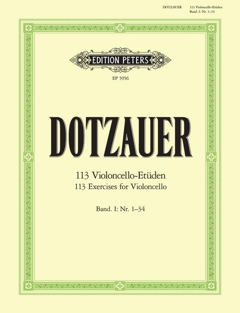 113 Violoncello-Etüden - Justus Johann Friedrich Dotzauer