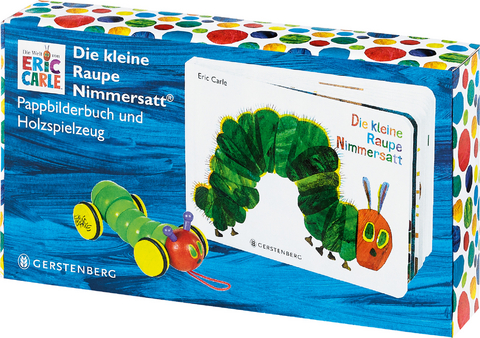 Die kleine Raupe Nimmersatt - Geschenkset Pappbilderbuch mit PlanToys®-Holzraupe - Eric Carle