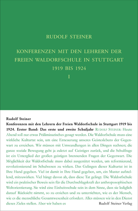 Konferenzen mit den Lehrern der Freien Waldorfschule 1919 bis 1924 - Rudolf Steiner