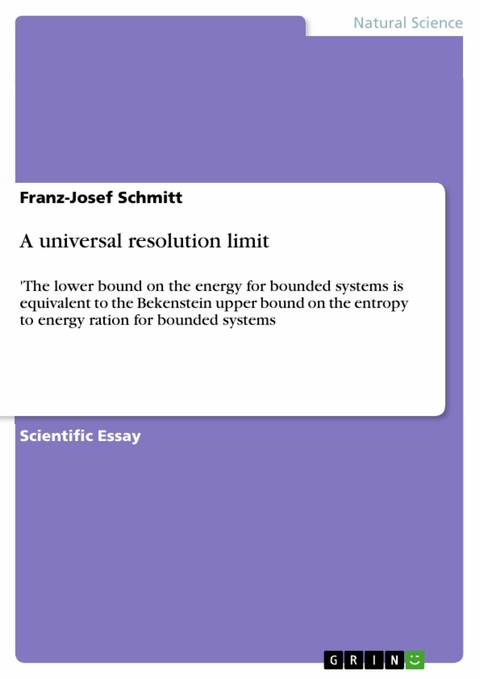 A universal resolution limit -  Franz-Josef Schmitt