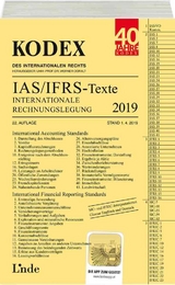 KODEX Internationale Rechnungslegung IAS/IFRS - Texte 2019 - Wagenhofer, Alfred; Doralt, Werner