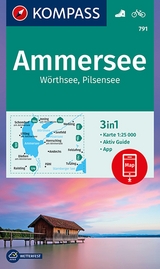 KOMPASS Wanderkarte 791 Ammersee, Wörthsee, Pilsensee - 