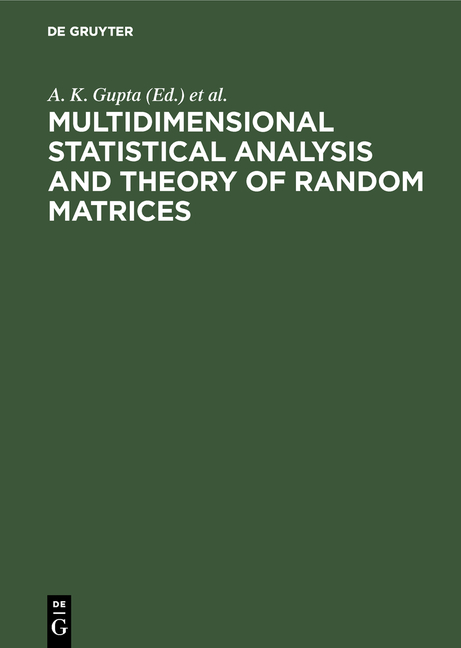 Multidimensional Statistical Analysis and Theory of Random Matrices - 