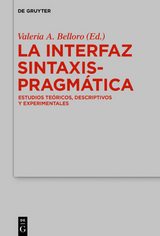 La Interfaz Sintaxis-Pragmática - 