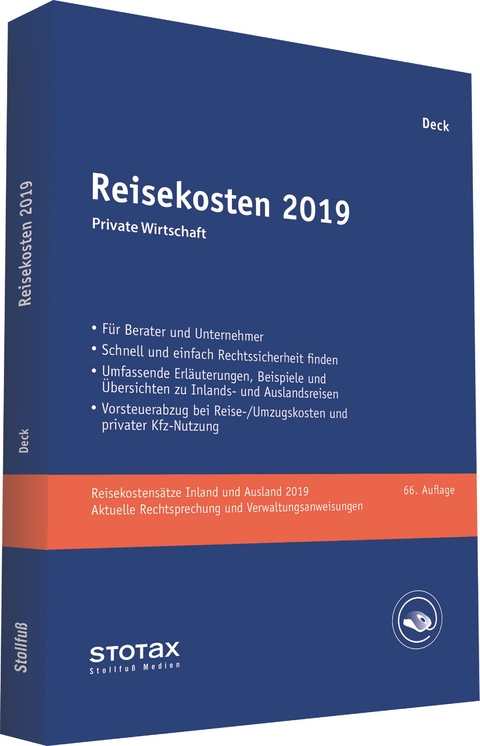 Reisekosten 2019 - Wolfgang Deck