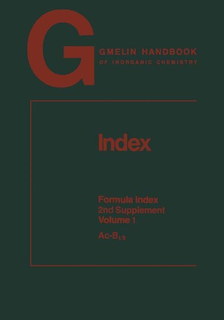 Index. Formula Index - Rainer Bohrer, Helga Hartwig, Renate Jonuschat, Bernd Kalbskopf, Renate Nohl, Uwe Nohl, Hans-Jürgen Richter-Ditten, Paul Velic, Rudolf Warncke