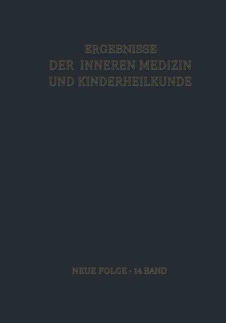 Ergebnisse der Inneren Medizin und Kinderheilkunde - 