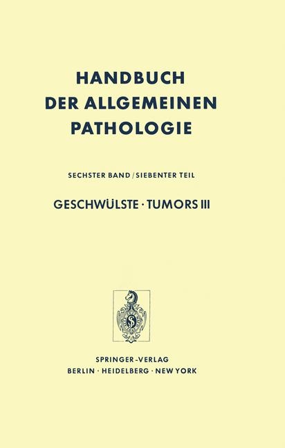 Geschwülste · Tumors III