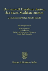 Das sinnvoll Denkbare denken, das davon Machbare machen. - 