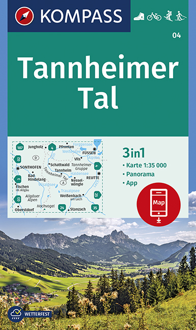 KOMPASS Wanderkarte Tannheimer Tal - 