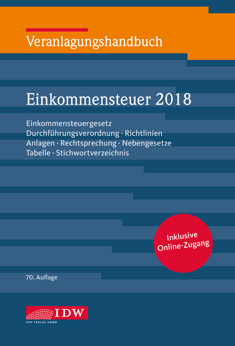 Veranlagungshandbuch Einkommensteuer 2018, 70.A.