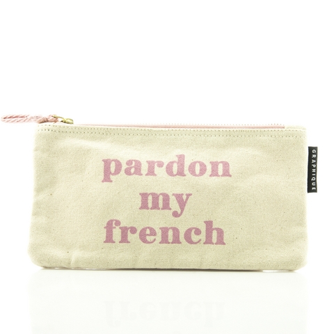 Zip Pouch: Pardon my French – Modischer Reißverschlussbeutel