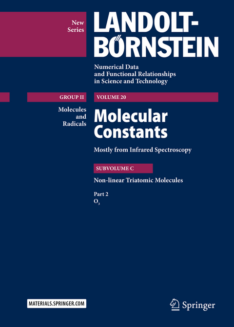 Molecular Constants Mostly from Infrared Spectroscopy - Guy Guelachvili, Nathalie Picqué