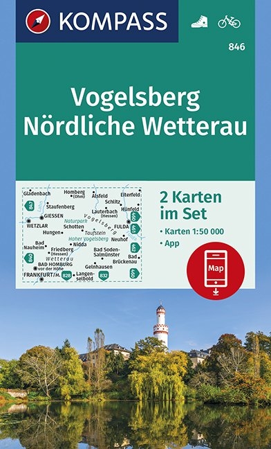 KOMPASS Wanderkarte Vogelsberg, Nördliche Wetterau - 