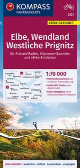 KOMPASS Fahrradkarte 3321 Elbe, Wendland, Westliche Prignitz 1:70.000