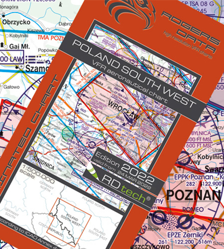 Poland South West ICAO VFR Luftfahrtkarte 500k