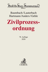 Zivilprozessordnung - Adolf Baumbach, Wolfgang Lauterbach, Jan Albers, Peter Hartmann