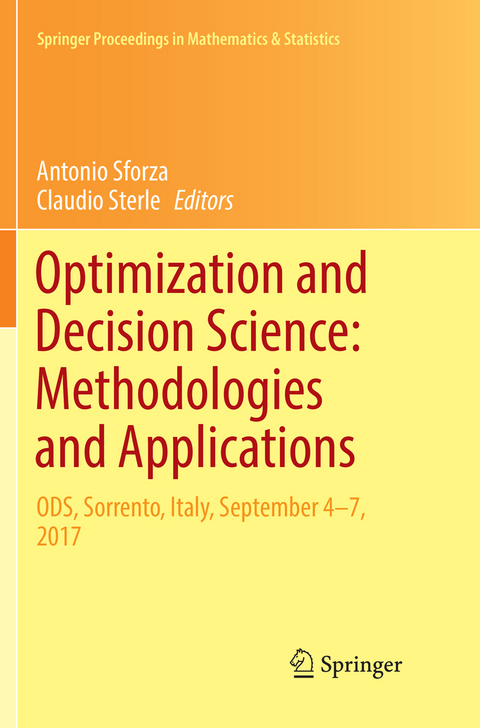 Optimization and Decision Science: Methodologies and Applications - 