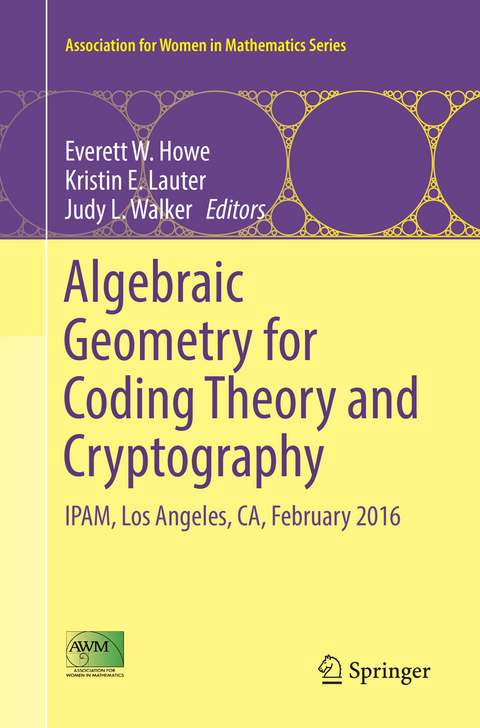 Algebraic Geometry for Coding Theory and Cryptography - 