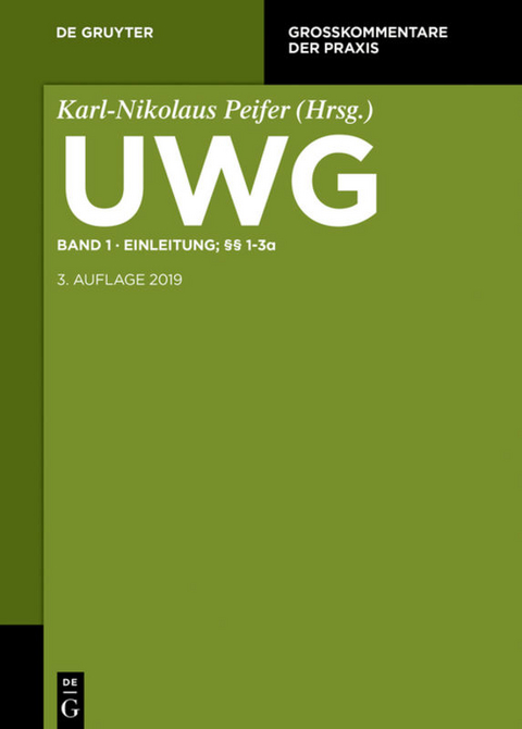 UWG / Einleitung; §§ 1-3 - 