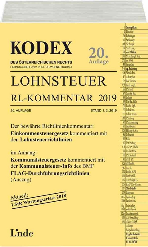 KODEX Lohnsteuer Richtlinien-Kommentar 2019 - Josef Hofbauer