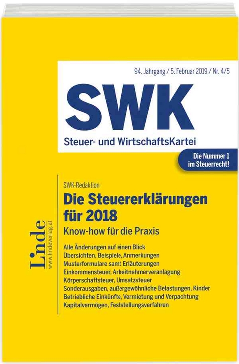 Die Steuererklärungen für 2018