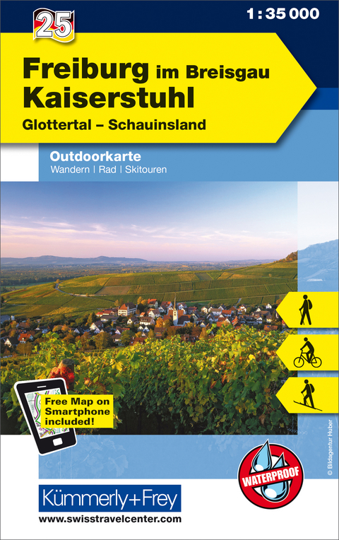 Freiburg im Breisgau - Kaiserstuhl Nr. 25 Outdoorkarte Deutschland 1:35 000