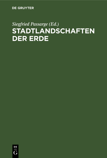 Stadtlandschaften der Erde - 