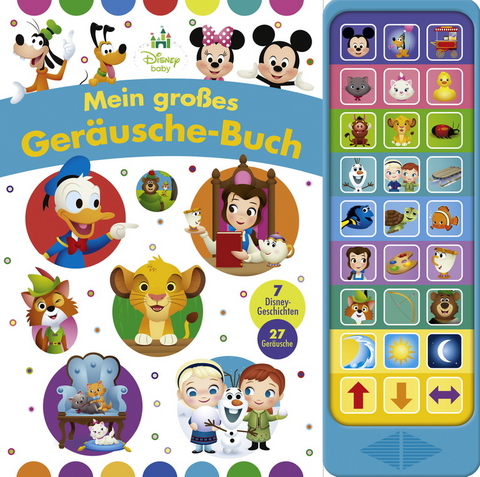 Disney Baby - Mein großes Geräusche-Buch - 27-Button-Soundbuch mit 24 Seiten für Kinder ab 3 Jahren