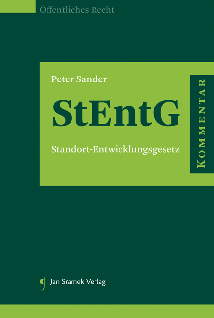 Kommentar zum StEntG - Peter Sander