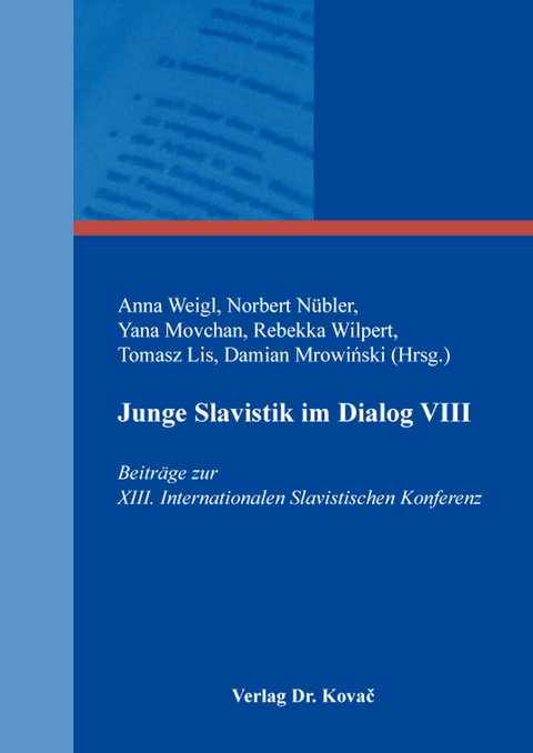 Junge Slavistik im Dialog VIII - 