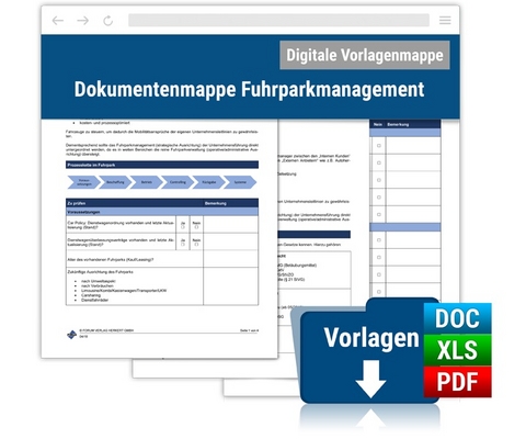 Dokumentenmappe Fuhrparkmanagement - Andreas Nickel, Olaf Bölts