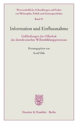 Information und Einflussnahme. - 