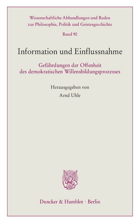 Information und Einflussnahme. - 