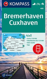 KOMPASS Wanderkarte 400 Bremerhaven, Cuxhaven 1:50.000