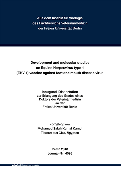 Development and molecular studies on Equine Herpesvirus type 1 (EHV-1) vaccine against foot and mouth disease virus - Mohamed Salah Kamal Kamel