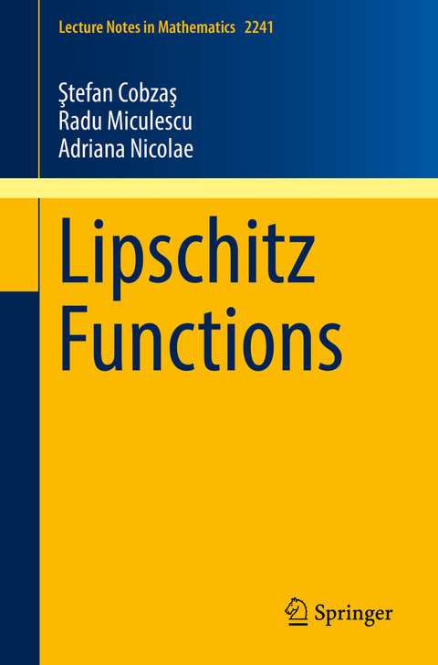 Lipschitz Functions - Ştefan Cobzaş, Radu Miculescu, Adriana Nicolae