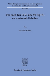 Der nach den §§ 97 und 98 WpHG zu ersetzende Schaden. - Jan-Felix Winter