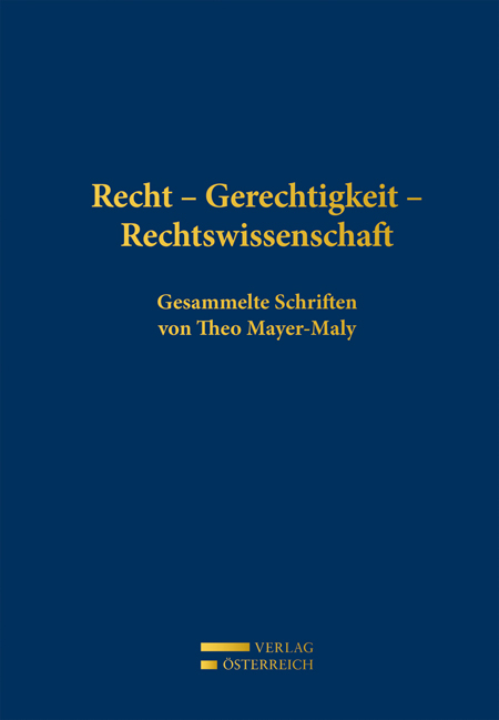 Recht - Gerechtigkeit - Rechtswissenschaft - 