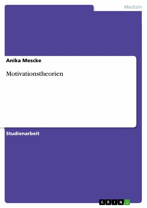 Motivationstheorien - Anika Mescke