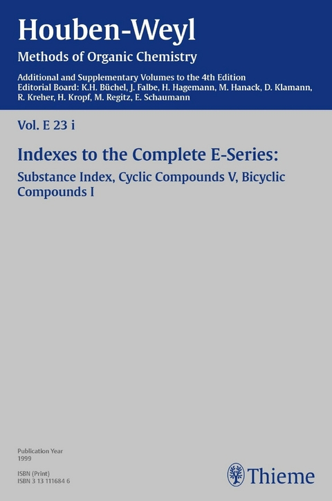 Houben-Weyl Methods of Organic Chemistry Vol. E 23i, 4th Edition Supplement -  Houben-Weyl