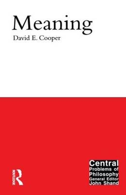 Meaning -  David E. Cooper