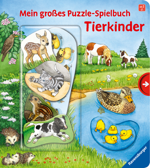 Mein großes Puzzle-Spielbuch: Tierkinder - Frauke Nahrgang