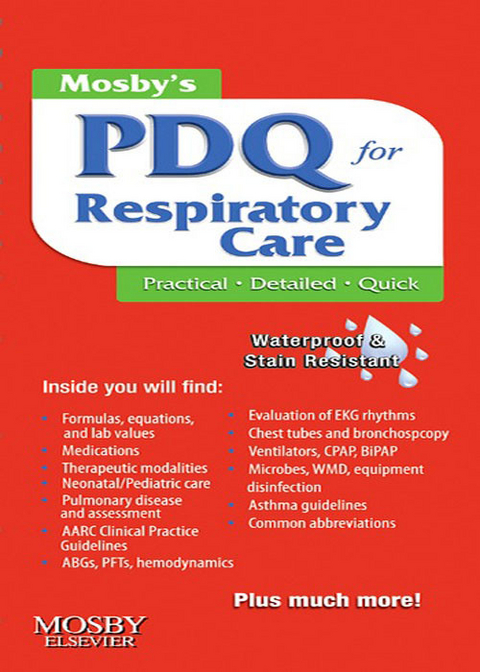 Mosby's Respiratory Care PDQ -  Helen Schaar Corning