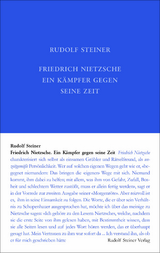 Friedrich Nietzsche, ein Kämpfer gegen seine Zeit - Steiner, Rudolf