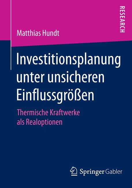 Investitionsplanung unter unsicheren Einflussgrößen - Matthias Hundt